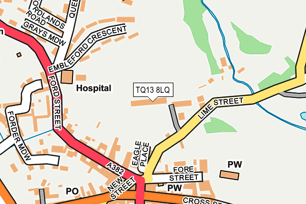 TQ13 8LQ map - OS OpenMap – Local (Ordnance Survey) TQ13 8LQ map - OS OpenMap – Local (Ordnance Survey)