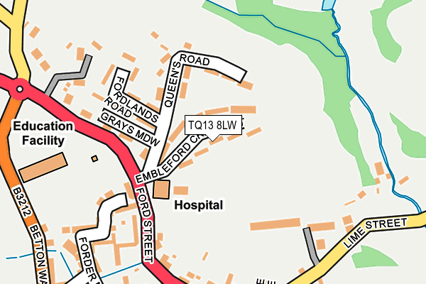 TQ13 8LW map - OS OpenMap – Local (Ordnance Survey) TQ13 8LW map - OS OpenMap – Local (Ordnance Survey)