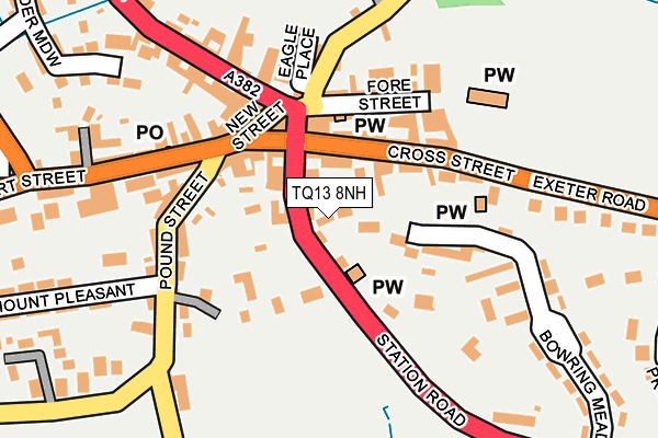 TQ13 8NH map - OS OpenMap – Local (Ordnance Survey) TQ13 8NH map - OS OpenMap – Local (Ordnance Survey)