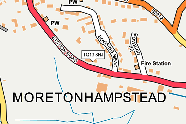 TQ13 8NJ map - OS OpenMap – Local (Ordnance Survey) TQ13 8NJ map - OS OpenMap – Local (Ordnance Survey)