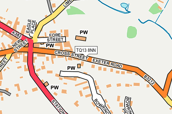TQ13 8NN map - OS OpenMap – Local (Ordnance Survey) TQ13 8NN map - OS OpenMap – Local (Ordnance Survey)
