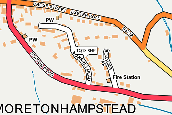 TQ13 8NP map - OS OpenMap – Local (Ordnance Survey) TQ13 8NP map - OS OpenMap – Local (Ordnance Survey)