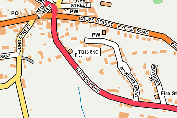 TQ13 8NQ map - OS OpenMap – Local (Ordnance Survey) TQ13 8NQ map - OS OpenMap – Local (Ordnance Survey)