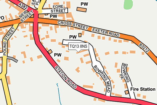 TQ13 8NS map - OS OpenMap – Local (Ordnance Survey) TQ13 8NS map - OS OpenMap – Local (Ordnance Survey)