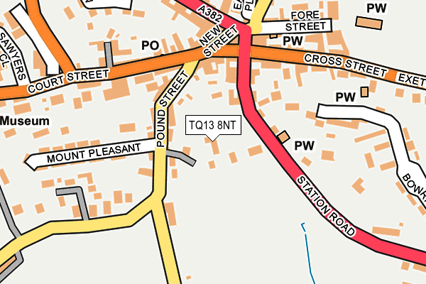 TQ13 8NT map - OS OpenMap – Local (Ordnance Survey) TQ13 8NT map - OS OpenMap – Local (Ordnance Survey)