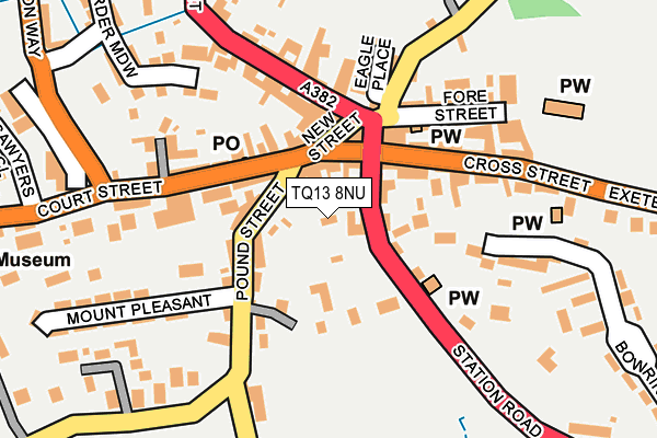 TQ13 8NU map - OS OpenMap – Local (Ordnance Survey) TQ13 8NU map - OS OpenMap – Local (Ordnance Survey)
