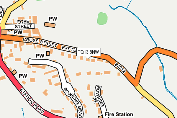 TQ13 8NW map - OS OpenMap – Local (Ordnance Survey) TQ13 8NW map - OS OpenMap – Local (Ordnance Survey)