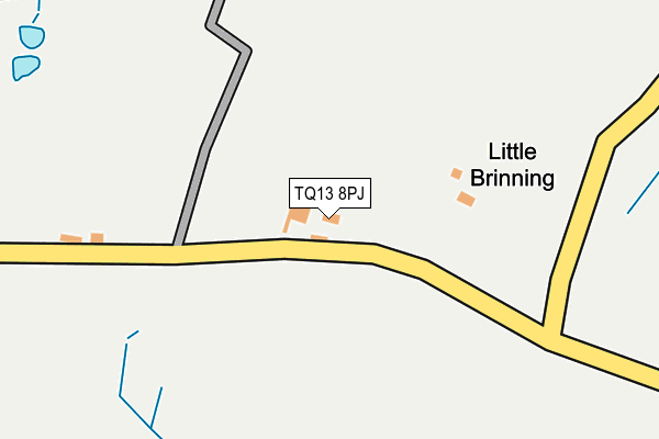 TQ13 8PJ map - OS OpenMap – Local (Ordnance Survey) TQ13 8PJ map - OS OpenMap – Local (Ordnance Survey)