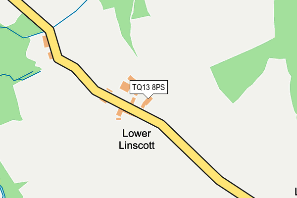 TQ13 8PS map - OS OpenMap – Local (Ordnance Survey) TQ13 8PS map - OS OpenMap – Local (Ordnance Survey)