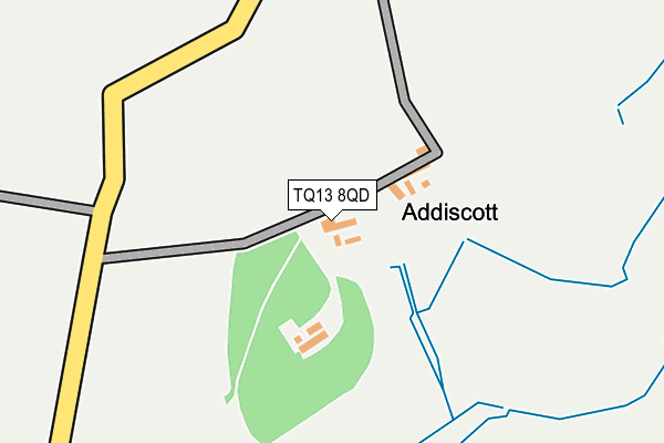 TQ13 8QD map - OS OpenMap – Local (Ordnance Survey) TQ13 8QD map - OS OpenMap – Local (Ordnance Survey)
