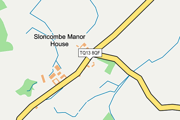 TQ13 8QF map - OS OpenMap – Local (Ordnance Survey) TQ13 8QF map - OS OpenMap – Local (Ordnance Survey)