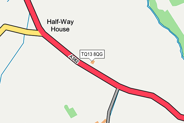 TQ13 8QG map - OS OpenMap – Local (Ordnance Survey) TQ13 8QG map - OS OpenMap – Local (Ordnance Survey)