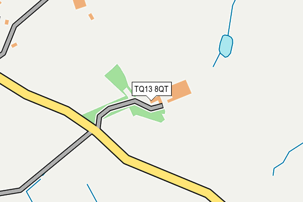 TQ13 8QT map - OS OpenMap – Local (Ordnance Survey)
