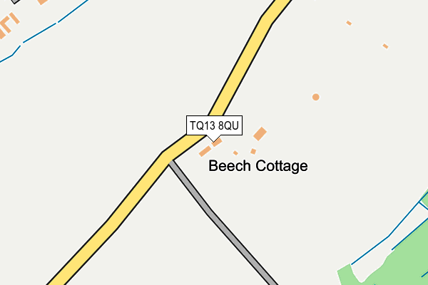 TQ13 8QU map - OS OpenMap – Local (Ordnance Survey) TQ13 8QU map - OS OpenMap – Local (Ordnance Survey)