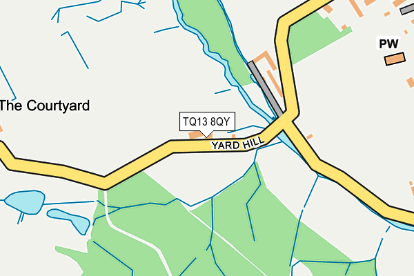 TQ13 8QY map - OS OpenMap – Local (Ordnance Survey) TQ13 8QY map - OS OpenMap – Local (Ordnance Survey)