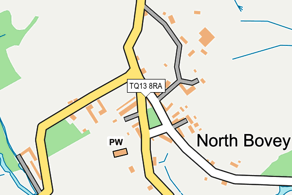 TQ13 8RA map - OS OpenMap – Local (Ordnance Survey) TQ13 8RA map - OS OpenMap – Local (Ordnance Survey)