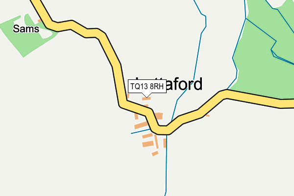 TQ13 8RH map - OS OpenMap – Local (Ordnance Survey) TQ13 8RH map - OS OpenMap – Local (Ordnance Survey)
