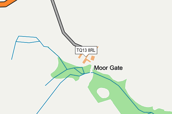 TQ13 8RL map - OS OpenMap – Local (Ordnance Survey)