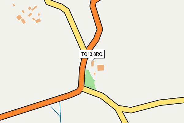 TQ13 8RQ map - OS OpenMap – Local (Ordnance Survey) TQ13 8RQ map - OS OpenMap – Local (Ordnance Survey)