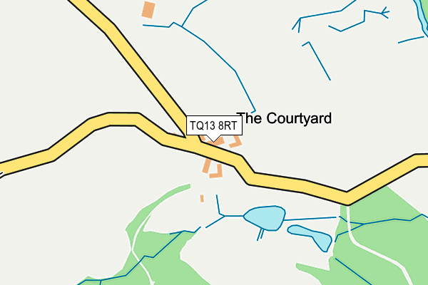 TQ13 8RT map - OS OpenMap – Local (Ordnance Survey)