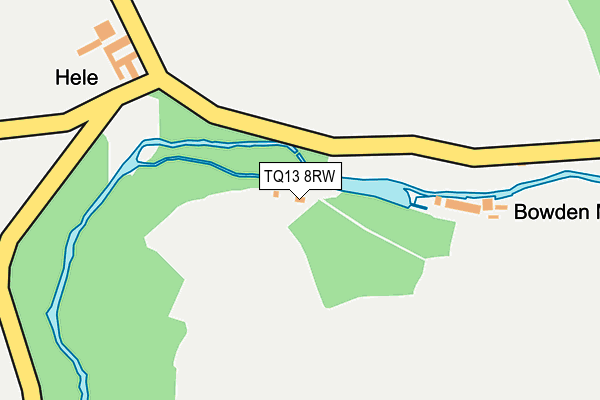 TQ13 8RW map - OS OpenMap – Local (Ordnance Survey) TQ13 8RW map - OS OpenMap – Local (Ordnance Survey)