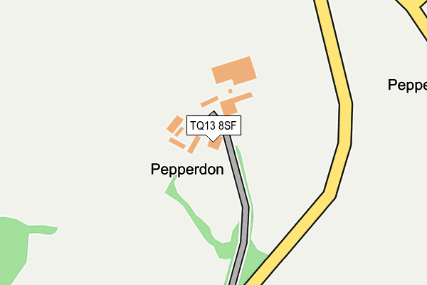 TQ13 8SF map - OS OpenMap – Local (Ordnance Survey) TQ13 8SF map - OS OpenMap – Local (Ordnance Survey)