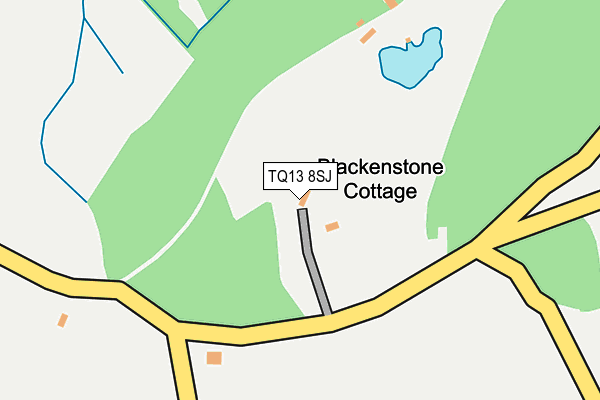 TQ13 8SJ map - OS OpenMap – Local (Ordnance Survey) TQ13 8SJ map - OS OpenMap – Local (Ordnance Survey)