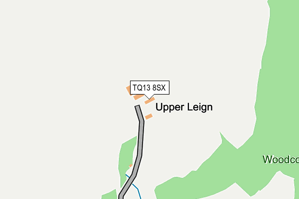 TQ13 8SX map - OS OpenMap – Local (Ordnance Survey)
