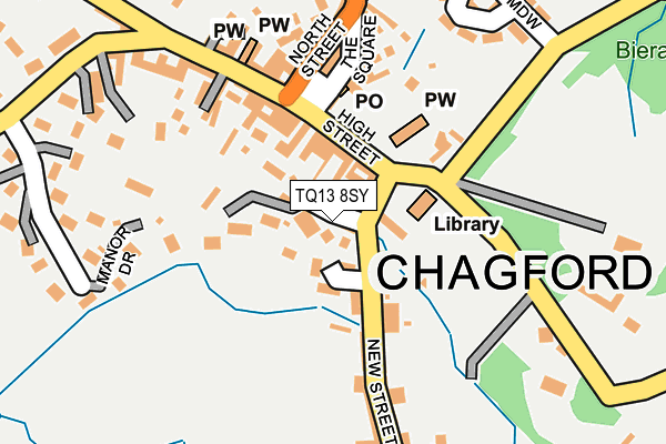 TQ13 8SY map - OS OpenMap – Local (Ordnance Survey) TQ13 8SY map - OS OpenMap – Local (Ordnance Survey)