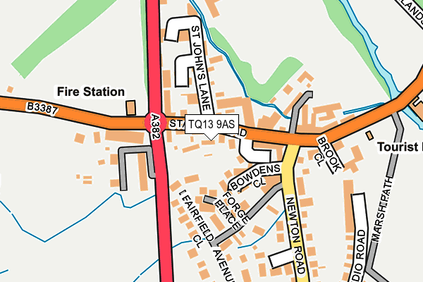 TQ13 9AS map - OS OpenMap – Local (Ordnance Survey) TQ13 9AS map - OS OpenMap – Local (Ordnance Survey)