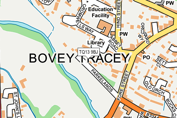 TQ13 9BJ map - OS OpenMap – Local (Ordnance Survey) TQ13 9BJ map - OS OpenMap – Local (Ordnance Survey)
