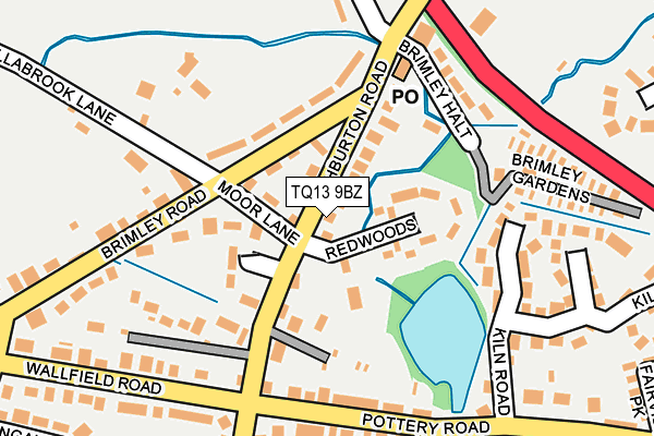 TQ13 9BZ map - OS OpenMap – Local (Ordnance Survey) TQ13 9BZ map - OS OpenMap – Local (Ordnance Survey)