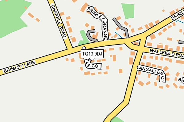 TQ13 9DJ map - OS OpenMap – Local (Ordnance Survey) TQ13 9DJ map - OS OpenMap – Local (Ordnance Survey)