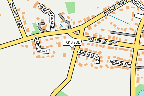 TQ13 9DL map - OS OpenMap – Local (Ordnance Survey) TQ13 9DL map - OS OpenMap – Local (Ordnance Survey)