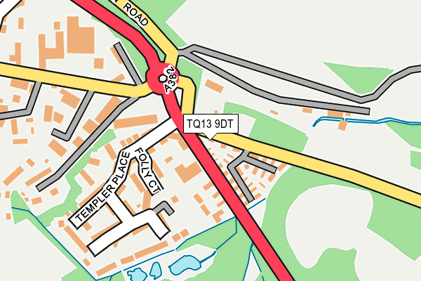 TQ13 9DT map - OS OpenMap – Local (Ordnance Survey) TQ13 9DT map - OS OpenMap – Local (Ordnance Survey)