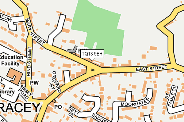 TQ13 9EH map - OS OpenMap – Local (Ordnance Survey) TQ13 9EH map - OS OpenMap – Local (Ordnance Survey)