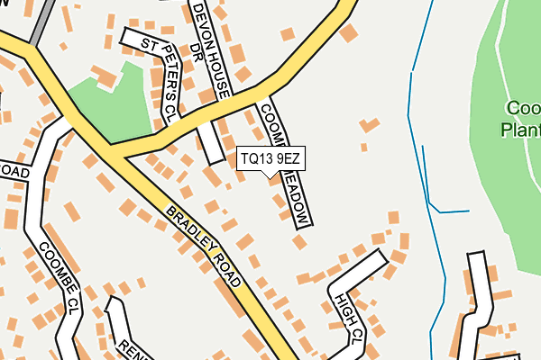 TQ13 9EZ map - OS OpenMap – Local (Ordnance Survey) TQ13 9EZ map - OS OpenMap – Local (Ordnance Survey)