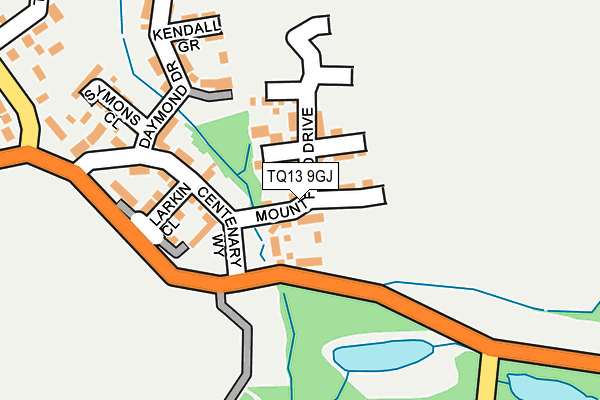 TQ13 9GJ map - OS OpenMap – Local (Ordnance Survey) TQ13 9GJ map - OS OpenMap – Local (Ordnance Survey)