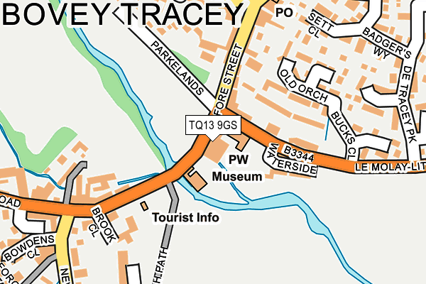 TQ13 9GS map - OS OpenMap – Local (Ordnance Survey) TQ13 9GS map - OS OpenMap – Local (Ordnance Survey)