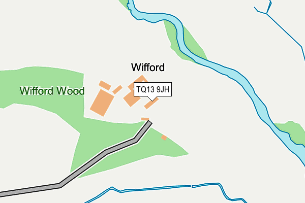 TQ13 9JH map - OS OpenMap – Local (Ordnance Survey)