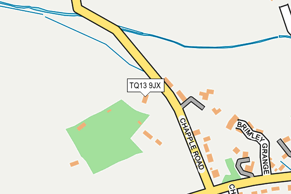 TQ13 9JX map - OS OpenMap – Local (Ordnance Survey) TQ13 9JX map - OS OpenMap – Local (Ordnance Survey)