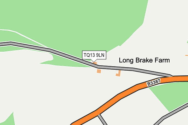 TQ13 9LN map - OS OpenMap – Local (Ordnance Survey) TQ13 9LN map - OS OpenMap – Local (Ordnance Survey)