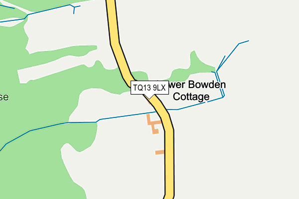 TQ13 9LX map - OS OpenMap – Local (Ordnance Survey) TQ13 9LX map - OS OpenMap – Local (Ordnance Survey)