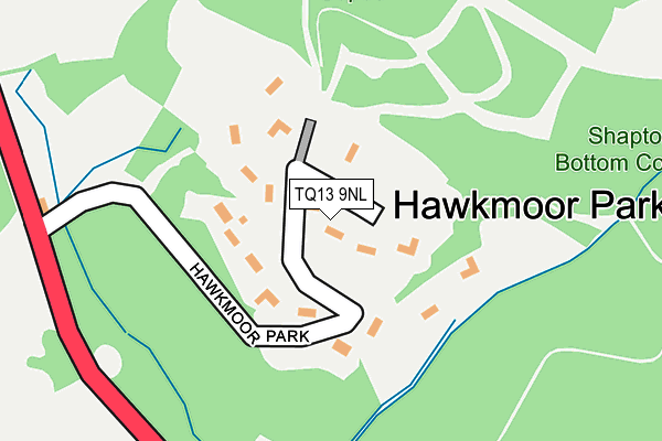 TQ13 9NL map - OS OpenMap – Local (Ordnance Survey)