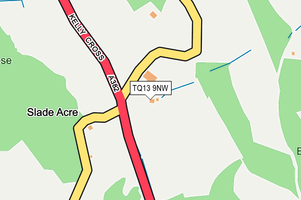 TQ13 9NW map - OS OpenMap – Local (Ordnance Survey) TQ13 9NW map - OS OpenMap – Local (Ordnance Survey)