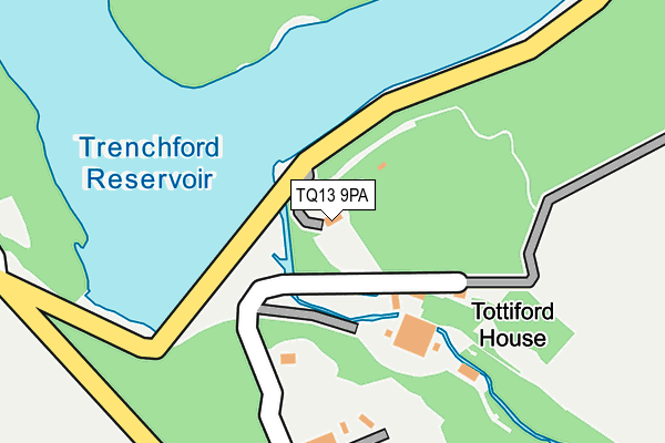 TQ13 9PA map - OS OpenMap – Local (Ordnance Survey)