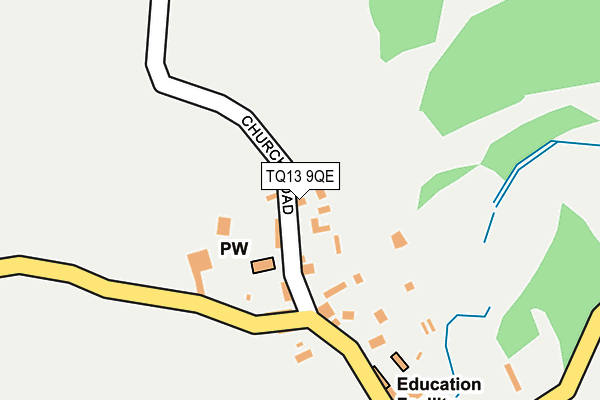 TQ13 9QE map - OS OpenMap – Local (Ordnance Survey)