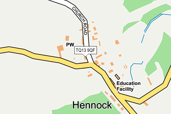 TQ13 9QF map - OS OpenMap – Local (Ordnance Survey) TQ13 9QF map - OS OpenMap – Local (Ordnance Survey)