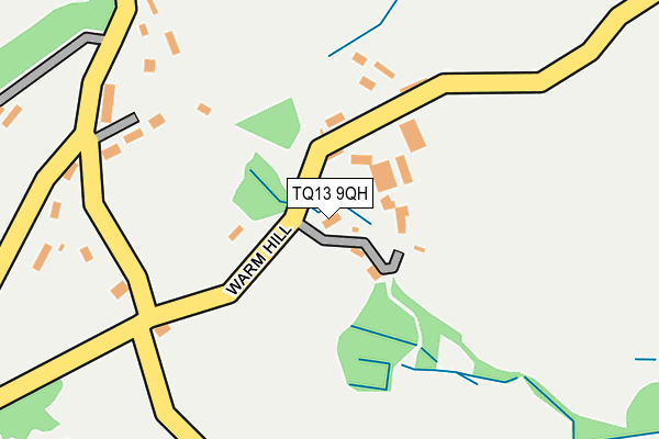 TQ13 9QH map - OS OpenMap – Local (Ordnance Survey) TQ13 9QH map - OS OpenMap – Local (Ordnance Survey)