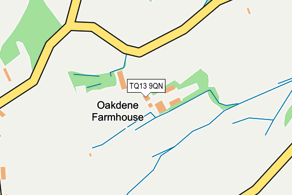 TQ13 9QN map - OS OpenMap – Local (Ordnance Survey) TQ13 9QN map - OS OpenMap – Local (Ordnance Survey)